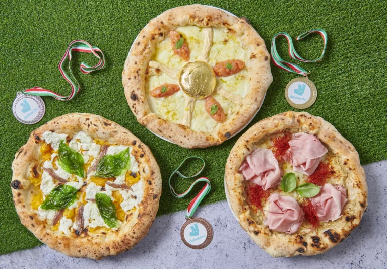 Deliveroo, tre pizze per celebrare lo sport italiano