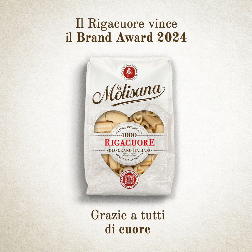 Rigacuore La Molisana riceve il primo premio Brands Award 2024